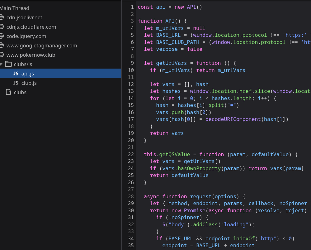 Unobfuscated API Client PokerNow API Client